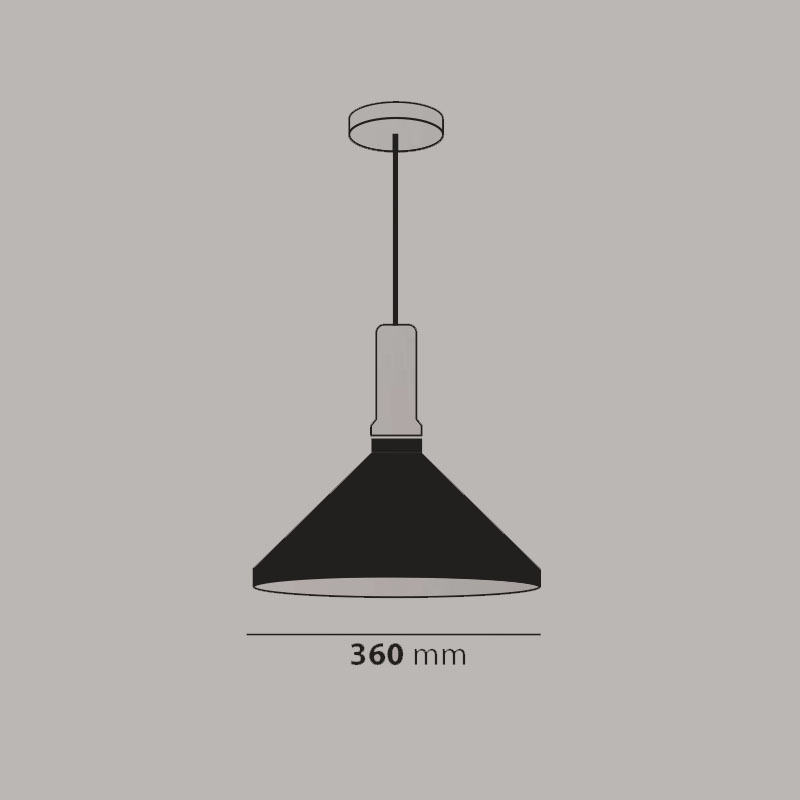 Hanging Lamp  5005B Black Loox