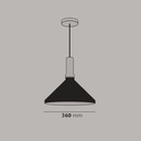 Hanging Lamp  5005B Black Loox