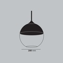 Hanging Lamp 2003004 Black Loox