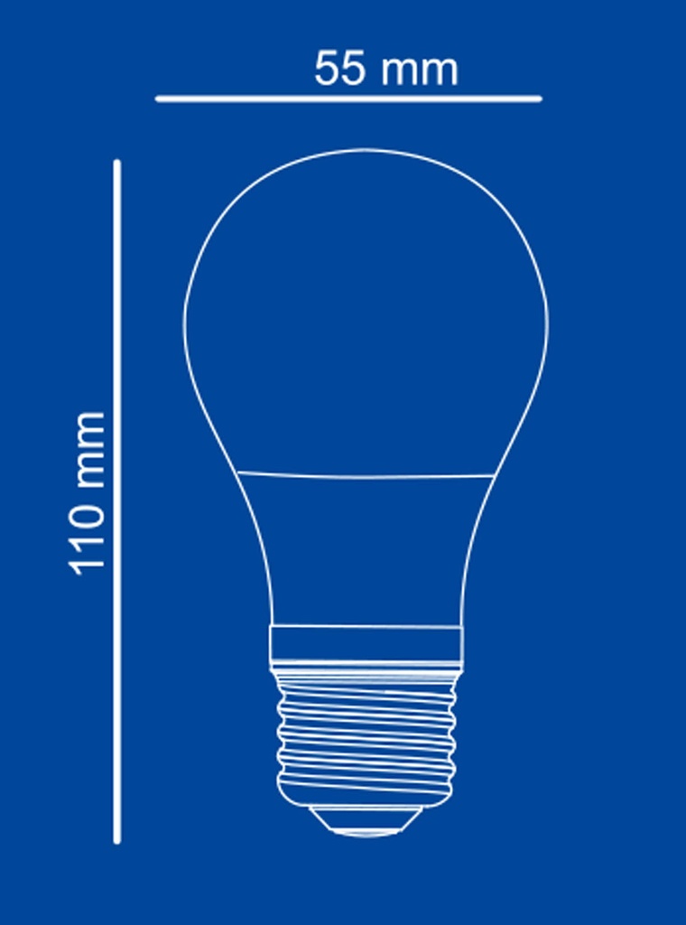 7W Led Bulb A55 6500K-Lumination