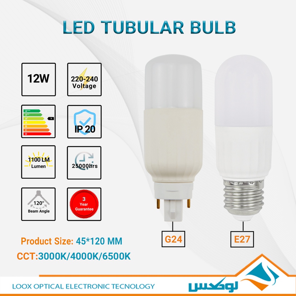 T Bulb 12W Sr1 Loox