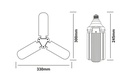 48W LED FAN LAMP WITH BODY  6500K LUMINATION