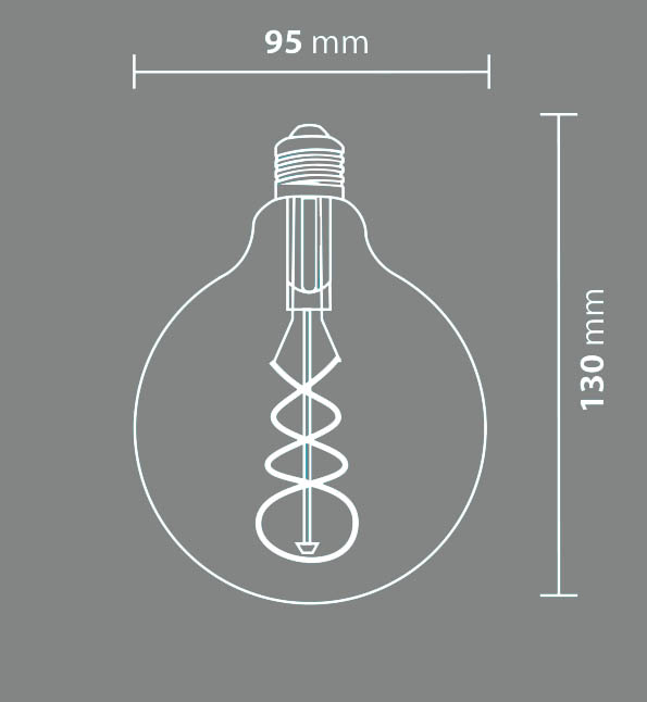 Filament Bulb G95 Amber 5W