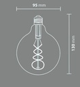 Filament Bulb G95 Amber 5W