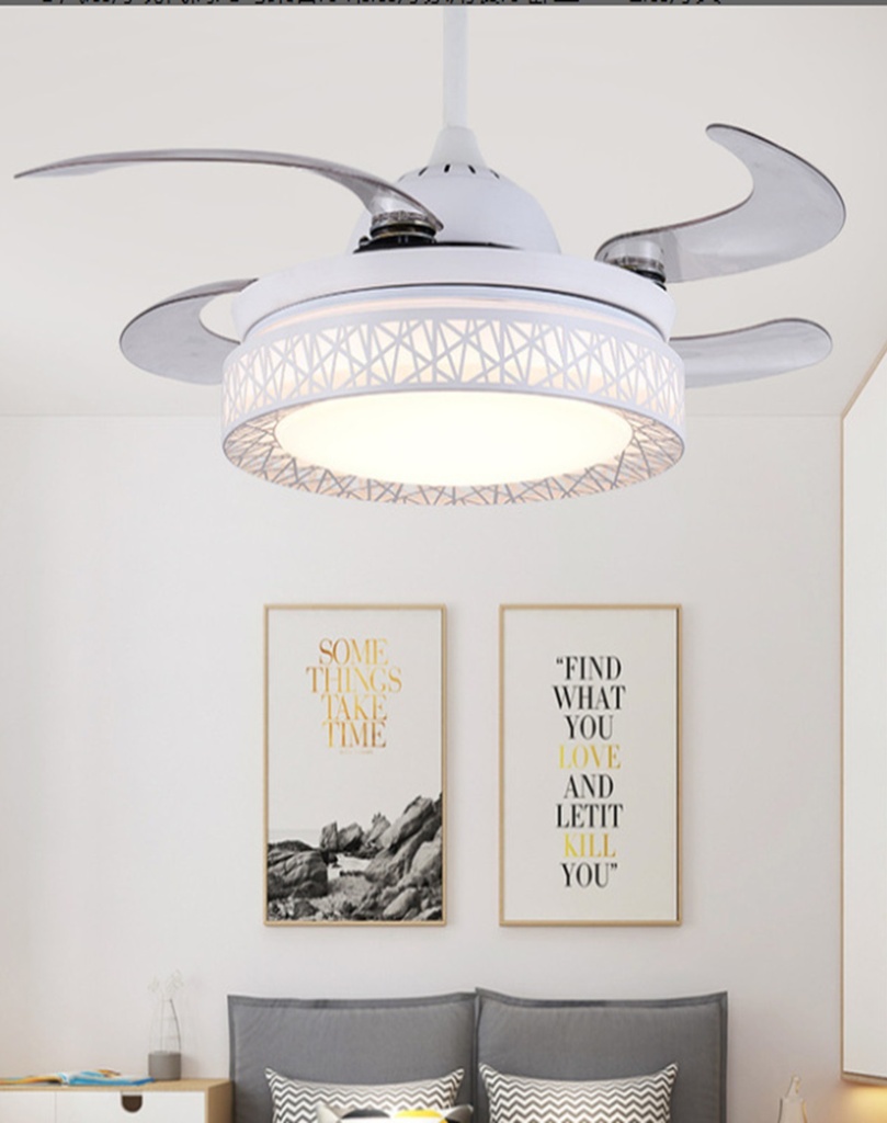 Ceiling Fan With Light 72033W White Loox