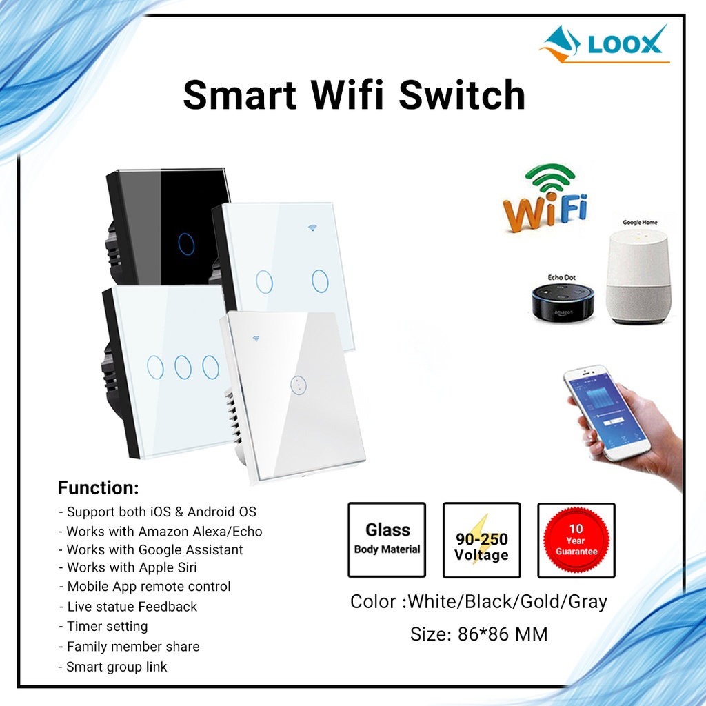 WiFi  AC Smart Switch Loox