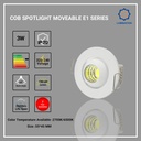 Cob Round Spotlight Movable 3W E1 Lumination