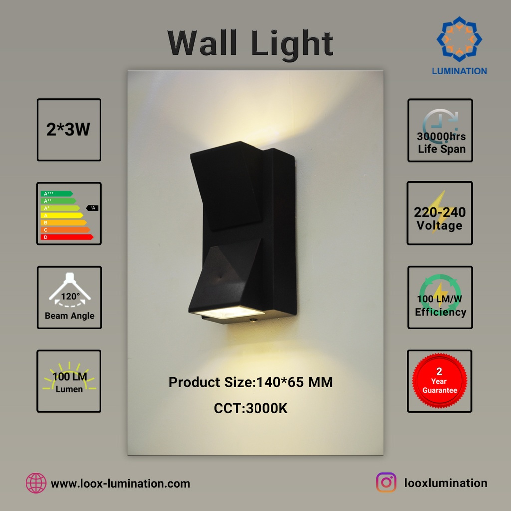 Wall Light Ol81373 Black Lumination