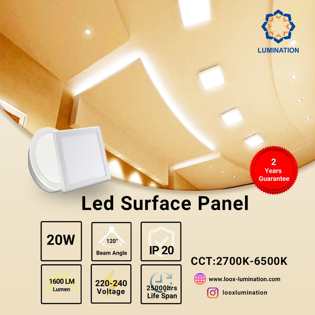 Surface Panel 20W Lumination