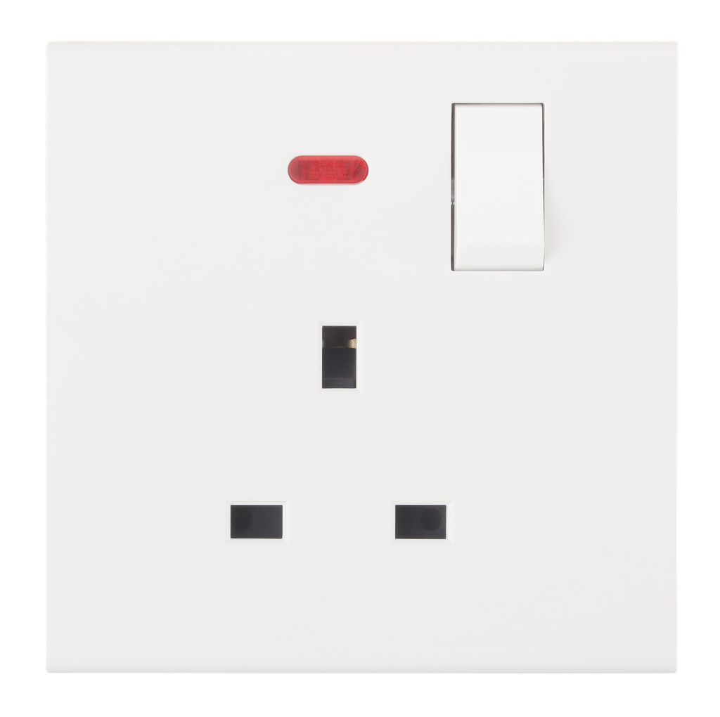 Single British Socket With Switch Piano Loox