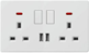 Double British Socket With Switch & USB Latif Series Loox