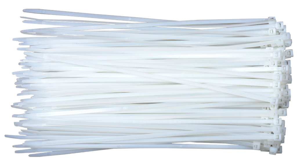 Plastic Cable Zip Ties white 3.5mm* 200 (100PCS) loox