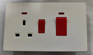 45A DP switch with switch socket 13A Piano Loox