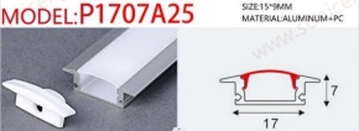 Recess Linear Profile XT-163 17*07mm Loox