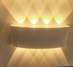 [15150408267] 8W Decoration White Four Side Wall Light Ww /Wh Body