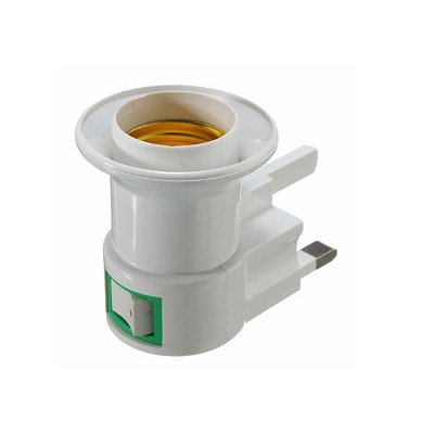 [16160100HO6] 3 Pin Plug E27 Lamp Holder With Switch -2183-600P