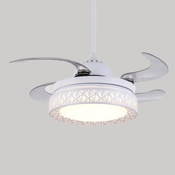 [LDF1W372033] Ceiling Fan With Light 72033W White Loox