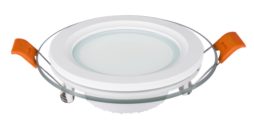 [4113100906] 9W Led Glass Panel Round 6500K Badinoor