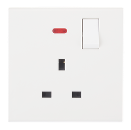 Single British Socket With Switch Piano Loox