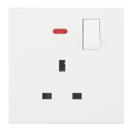 Single British Socket With Switch Piano Loox